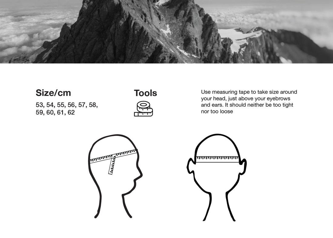 Person measuring head with tape measure for hat sizing