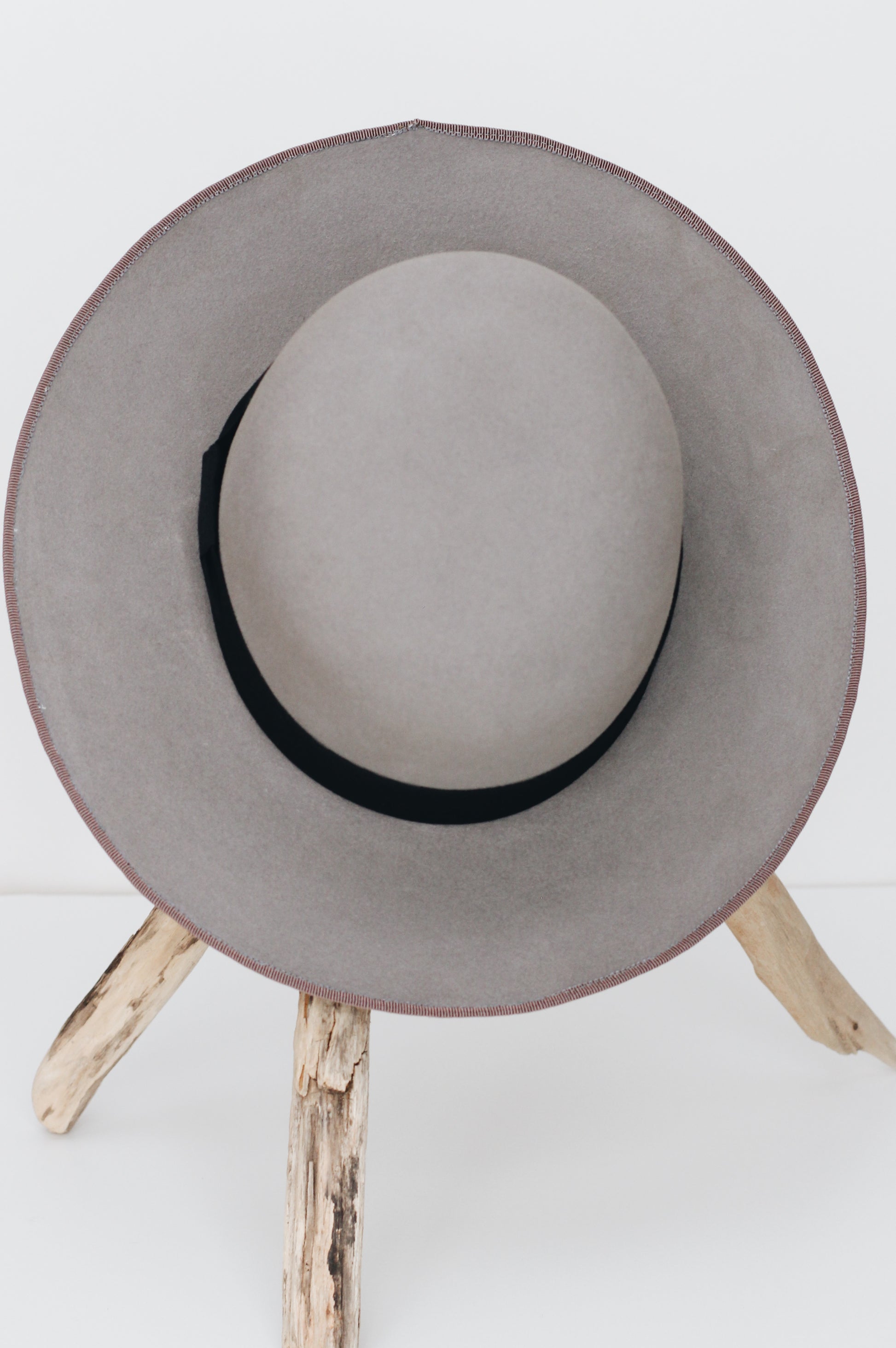 Grey Fuji Wide Brim Round Crown Hat - Straumbergs Hats