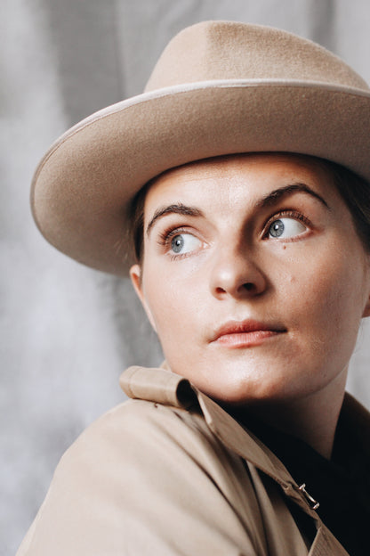 Beige Fitz Roy Fedora - Straumbergs Hats